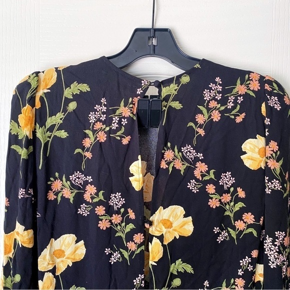 Reformation Dress Creed Midi Slit Floral Cutout Keyhole Marseille 4 EUC - Picture 4 of 13